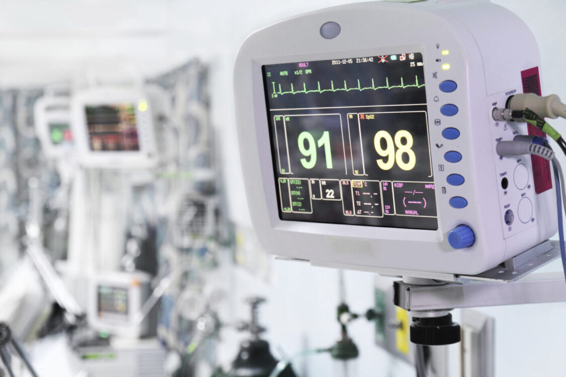 Picture of medical monitors inside the ICU